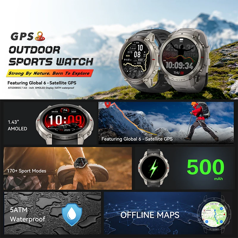 Sports Smart Watch GPS Offline - Outdoor Adventure World recension och pris