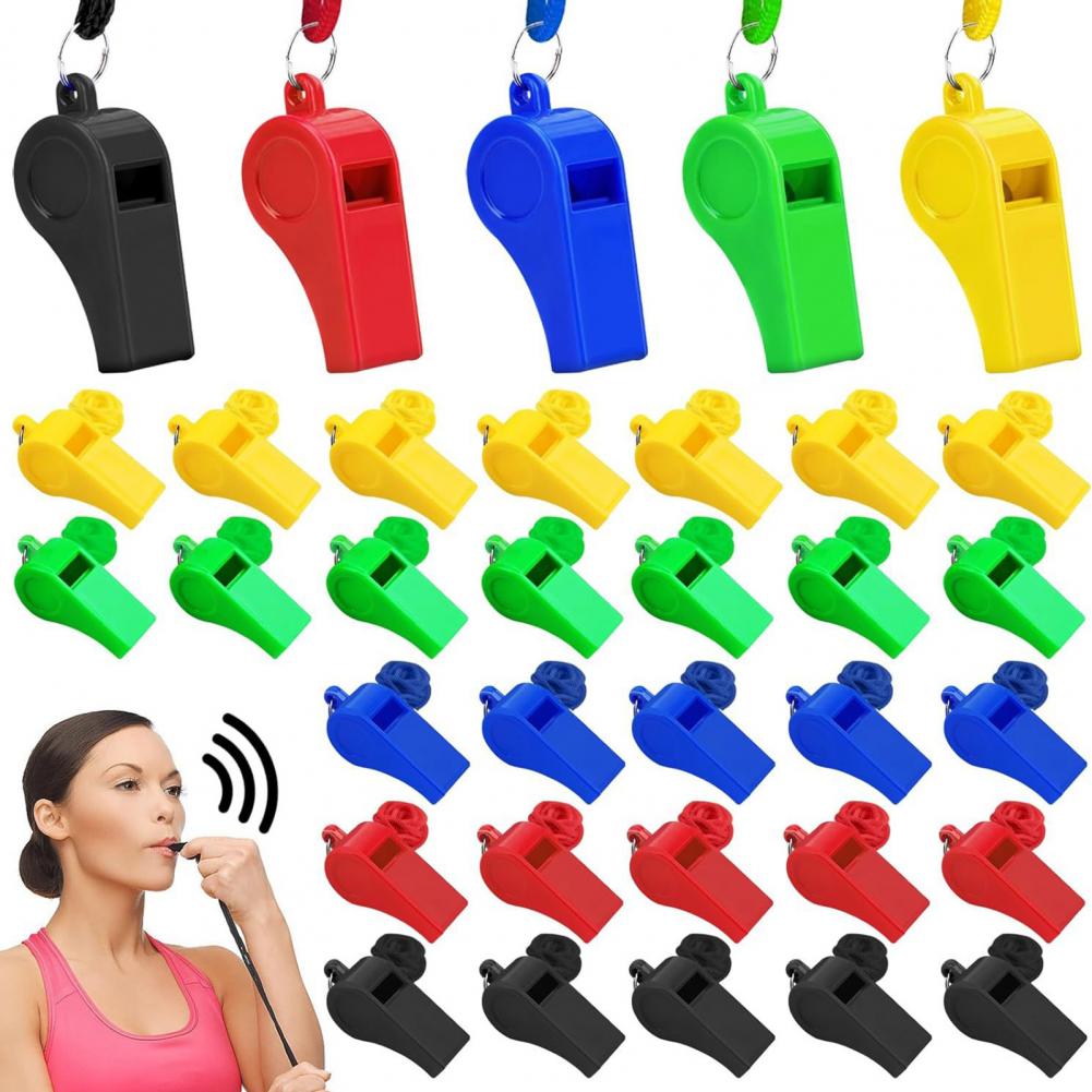 10Pcs Whistles With Lanyards L - Emergency Whistle Pea recension och pris
