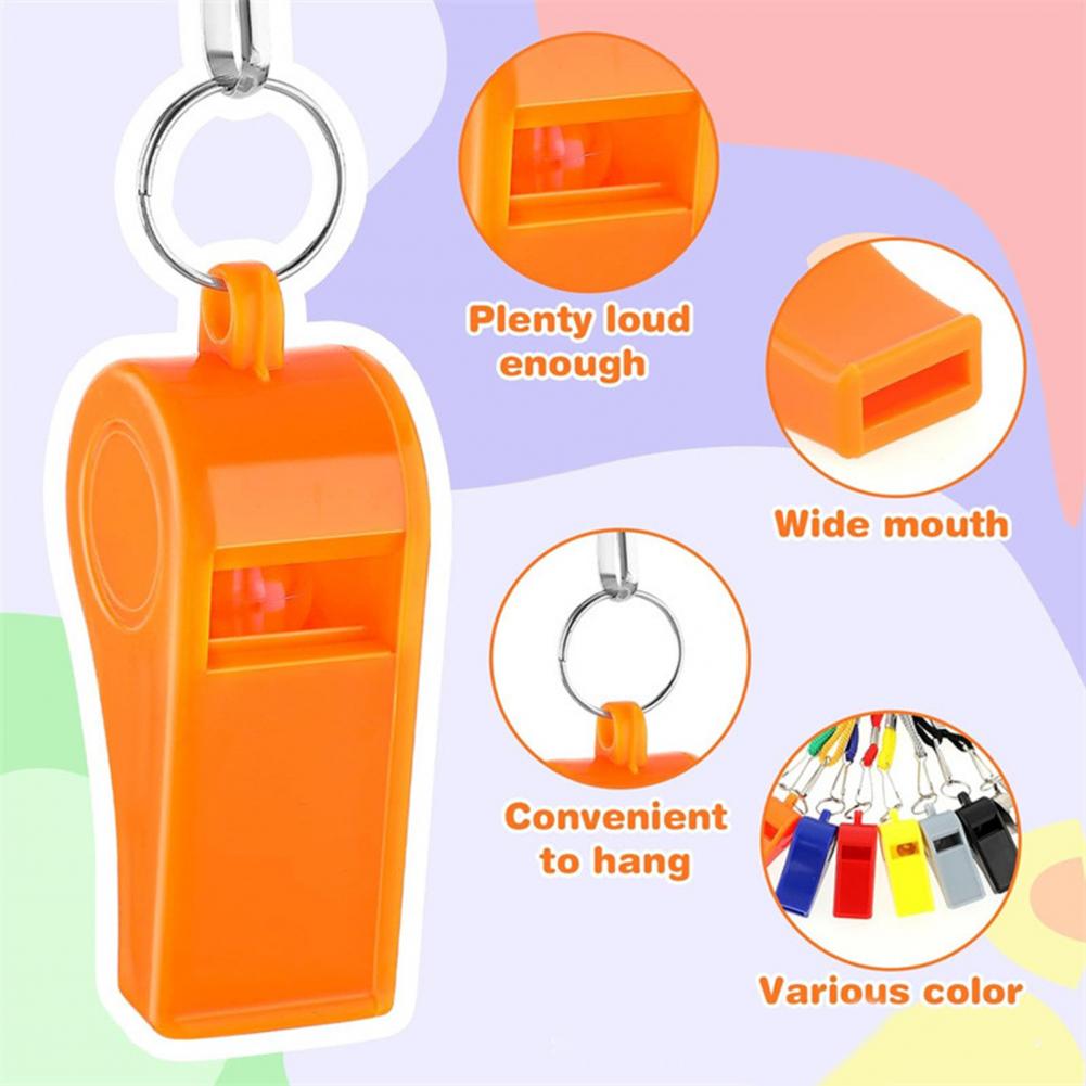 10Pcs Plastic Whistles with La - Emergency Whistle Pea recension och pris